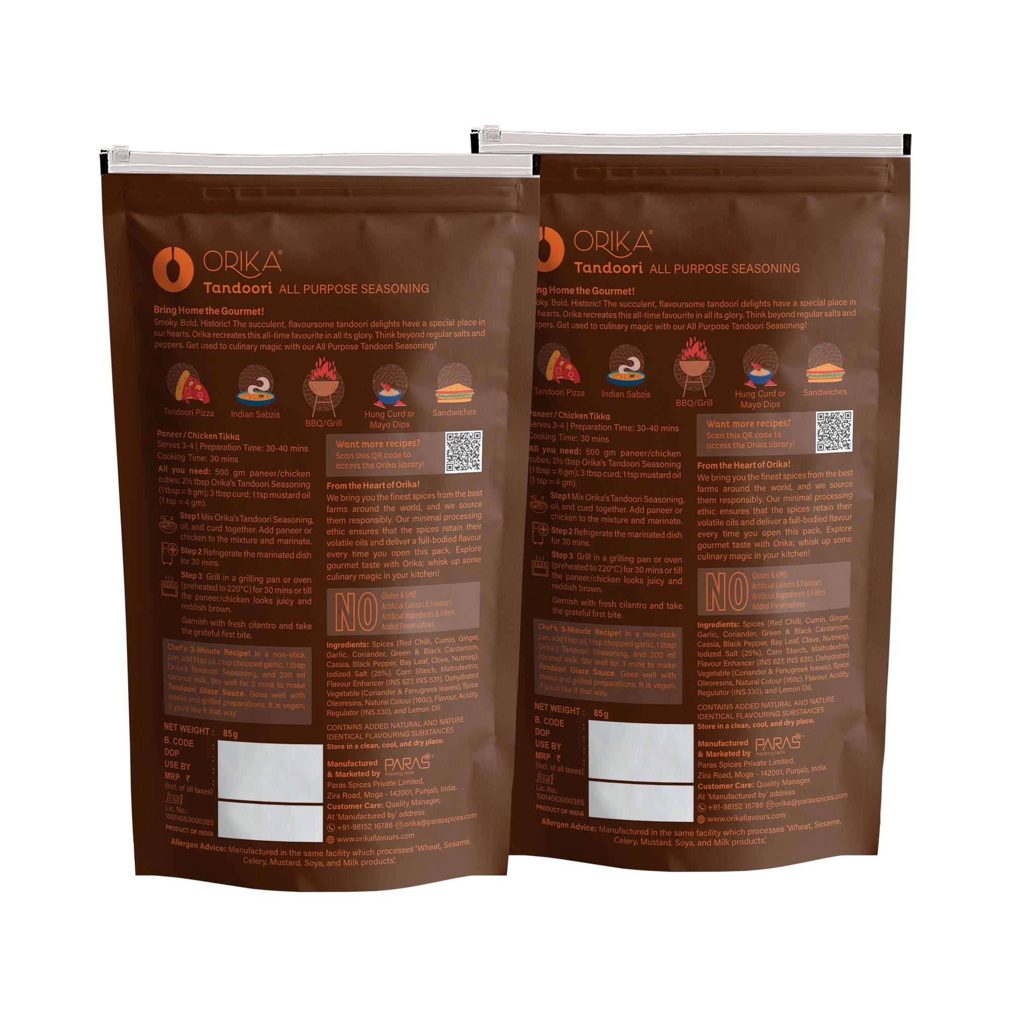 Orika Tandoori Marinade Combo (Pack of 2, 85gms each)
